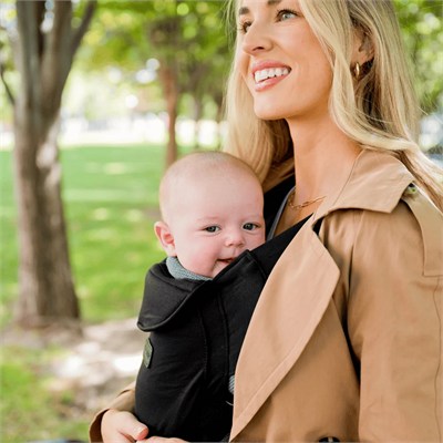 TushBaby - Pearl Wrap Kumaş Bebek Kanguru Siyah