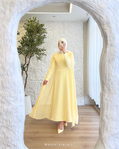 Chic Çift Pelerin Elbise