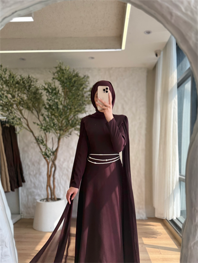 Chic Çift Pelerin Elbise
