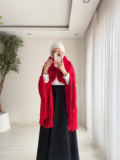 Velvet Touch Kürk Yakalı Triko