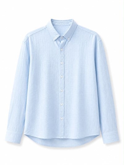 Erkek Oversize Basic Rahat Gömlek Bebe Mavi