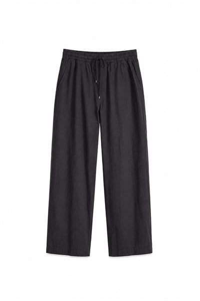 Keten Baggy Pantolon Siyah
