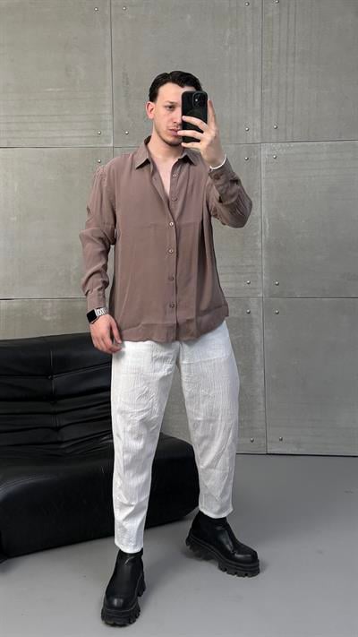 Vizon Oversize Modal Gömlek