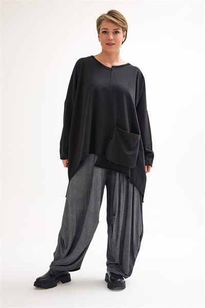 Black Oversize Cotton Tunic