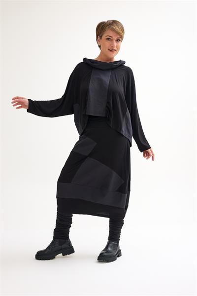 Black Viscose Tunic