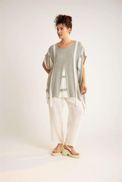 Green Oversize Linen   Tunic