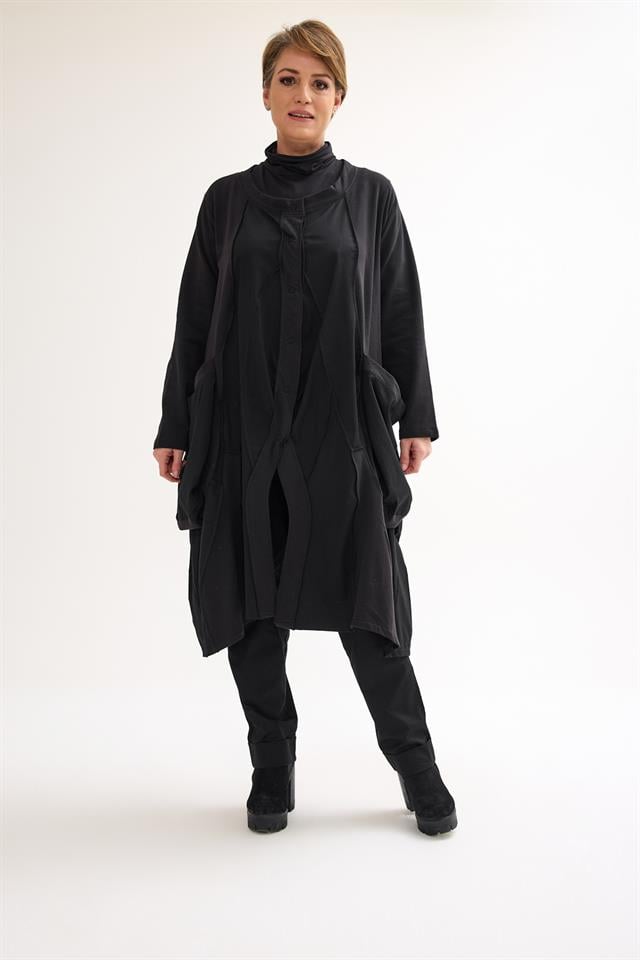 Black Oversize Cotton Jacket | Zilberman