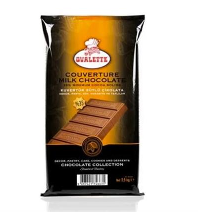 KUVERTÜR SÜTLÜ ÇİKOLATA OVALETTE %35