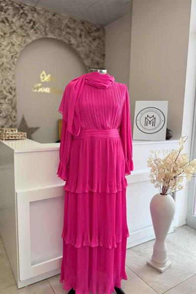 MSSM Şifon Piliseli Elbise