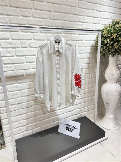My312 Arkası Baskılı Gömlek