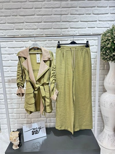 My312 Broşlu Pantolonlu Takım 