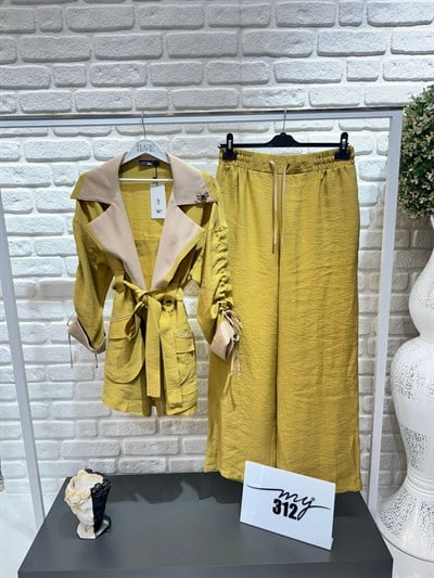 My312 Broşlu Pantolonlu Takım 