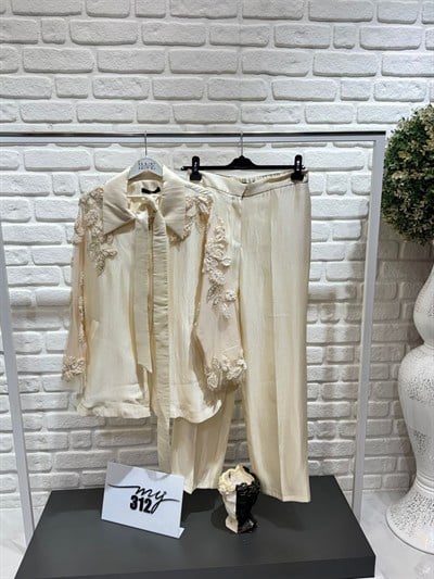 My312 Dantelli İşlemeli Takım