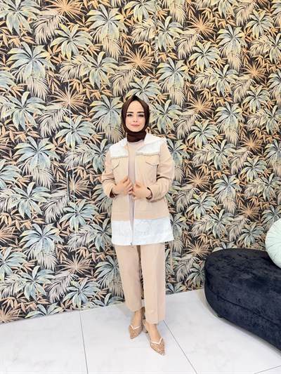 My312 Dantelli Kapşonlu Pantolonlu Takım