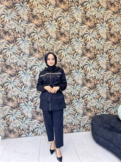 My312 Dantelli Kapşonlu Pantolonlu Takım