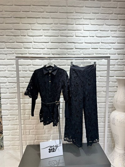 My312 Dantelli Kemerli Takım