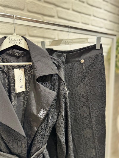 My312 Dantelli Şeritli Takım