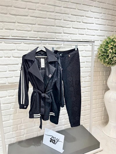 My312 Dantelli Şeritli Takım