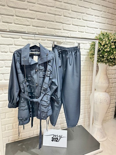 My312 Düğmeli Jakar Takım