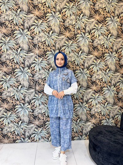 My312 Fermuarlı Yelekli Takım