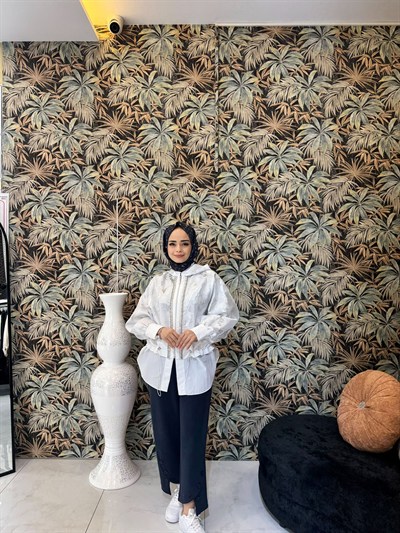 My312 Jakar Önü Taşlı Ceket 