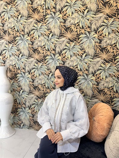 My312 Jakar Önü Taşlı Ceket 