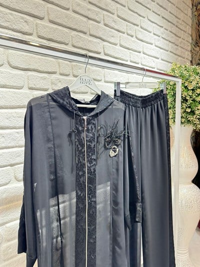 My312 Kapşonlu Şifonlu Takım