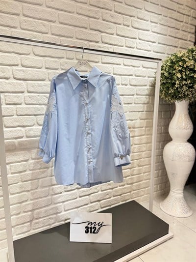 My312 Kolları Nakışlı Taşlı Tunik