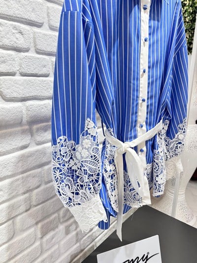 My312 Nakışlı Dantelli Tunik