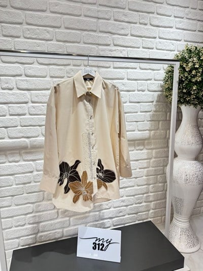 My312 Nakışlı Taşlı Gömlek
