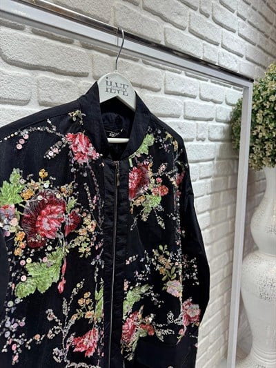 My312 Önü Payetli Bomber Ceket 