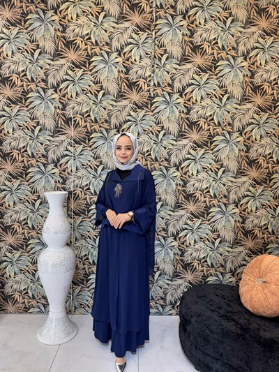 My312 Önü Taşlı Şifonlu Takım