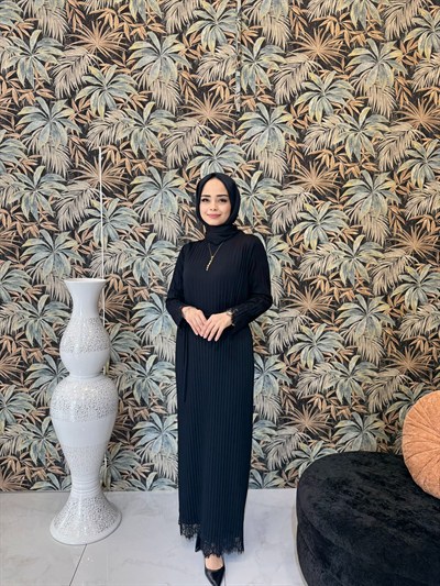 My312 Piliseli Dantelli Elbise 