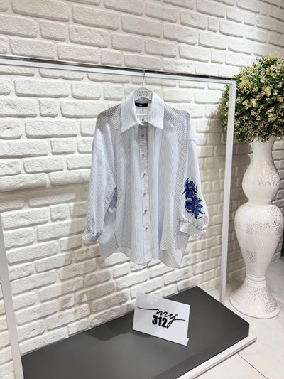 My312 Arkası Baskılı Gömlek