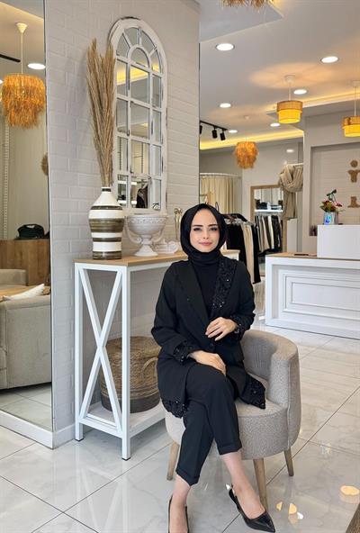 My312 Taşlı Yaka Detaylı Takım