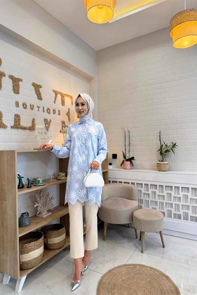 Selin Ada Gül Detaylı Tunik