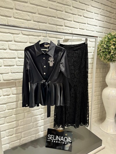 Selin Ada Saten Etekli Takım 