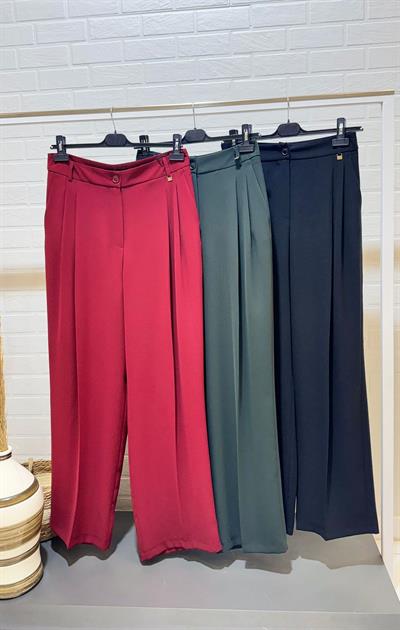 Sentez Broom Pileli Palazzo Pantolon 