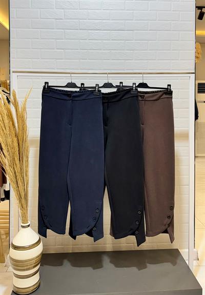 Sentez Hawaii Ön Paça Düğmeli  Pantolon 