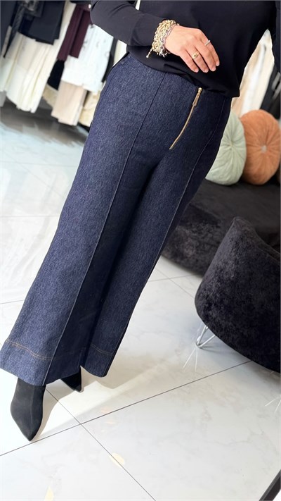 Sentez Önden Fermuarlı Kot Pantolon  