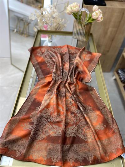 Siyane Etnik Desen Şal