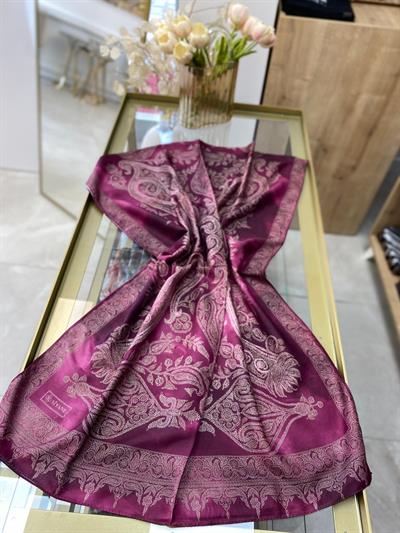 Siyane Etnik Desen Şal