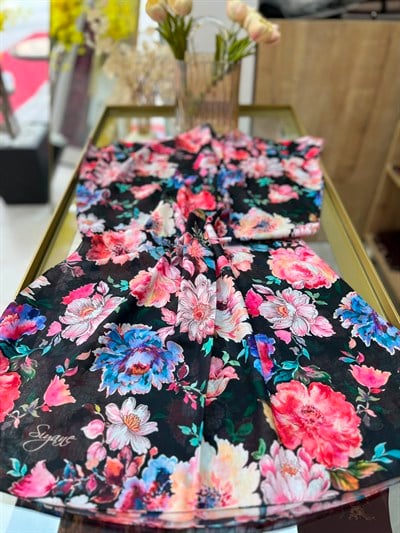 Siyane Flora Şal