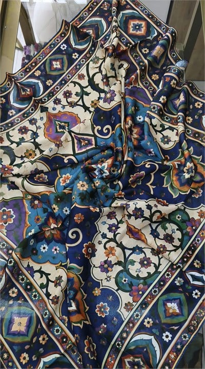 Siyane Pamuk Desenli Eşarp