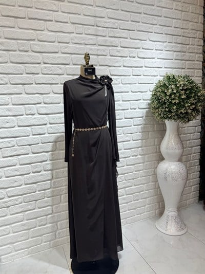 Solis Şifon Detaylı Elbise