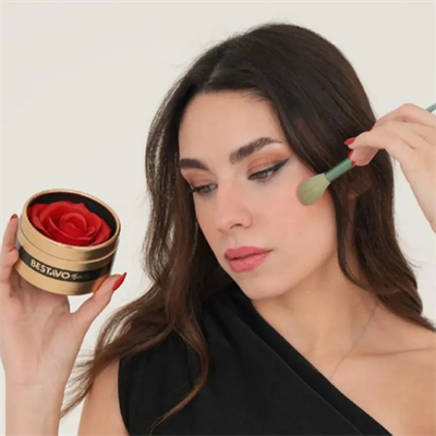 Doğal Işıltılı Gül Allık Kırmızı