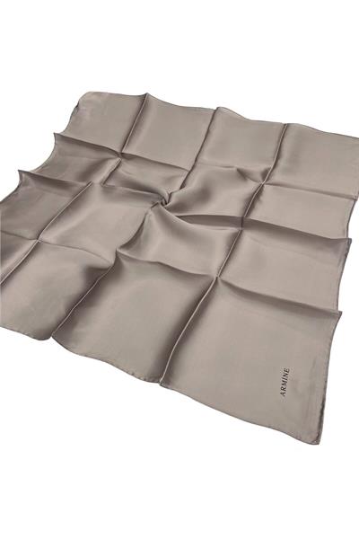 Düz İpek Eşarp - 1091 Soft Vizon Sura