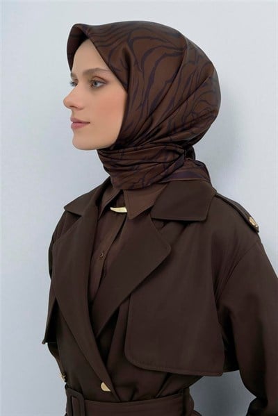 Saf İpek Twill Eşarp 9511D 80