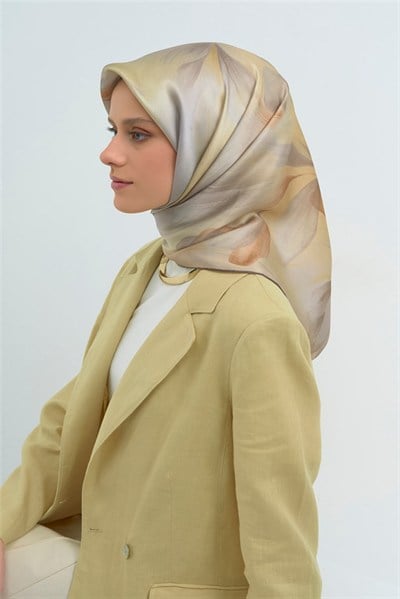 Saf İpek Twill Eşarp 9519D 05