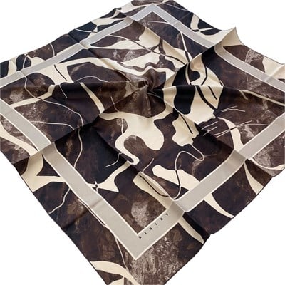 Sisley Twill Saf İpek Eşarp Kahverengi 2031
